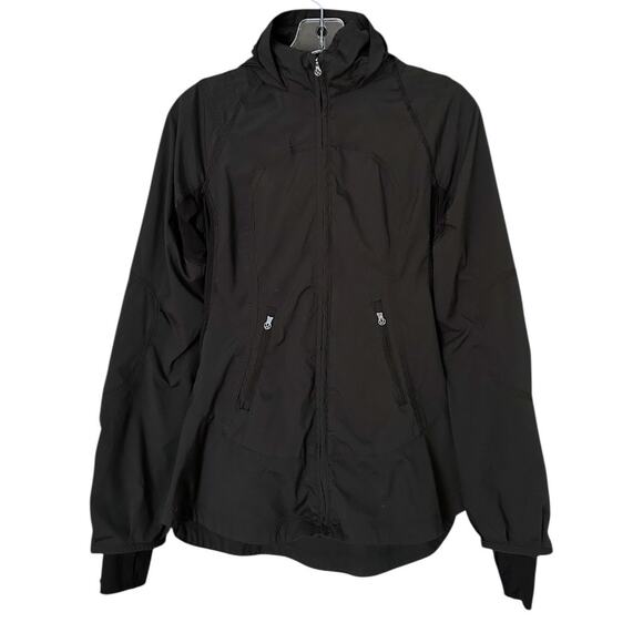 lululemon athletica Jackets & Blazers - Lululemon Run: Make a Break Jacket Women's 4 Black Water Repellent Full Zip